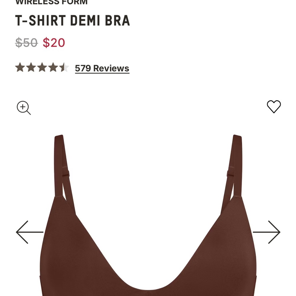 Wireless Form T-Shirt Demi Bra - Cocoa Brown